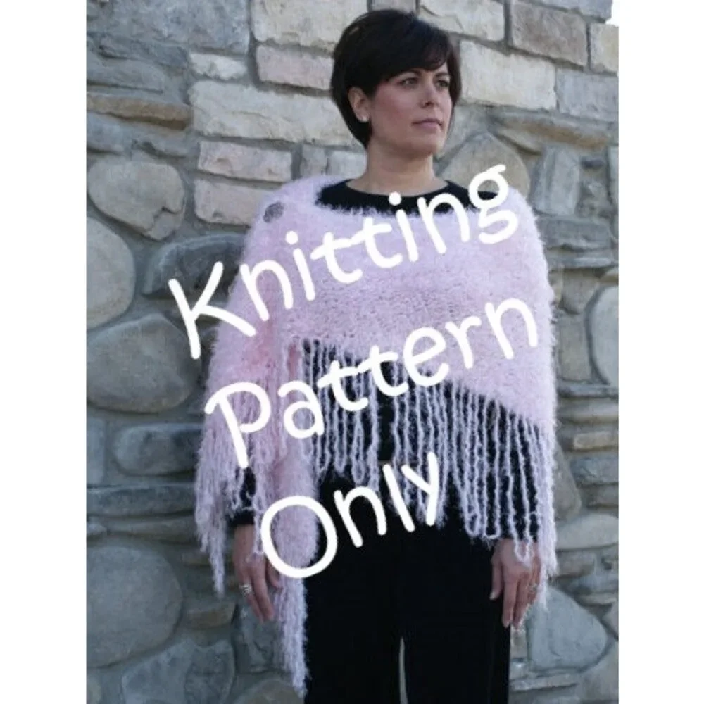 New Barbara Selesnick Keep It Simple KS109 Self-Fringing Shawl Knitting Pattern